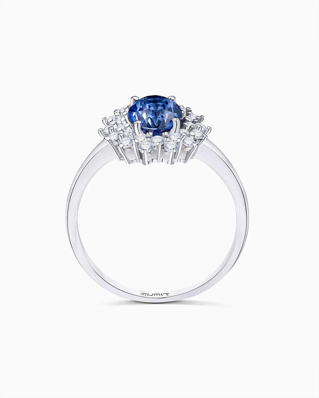 Sortija Irina de Zafiro y Diamantes en Oro Blanco de 18 Kt - Image 6