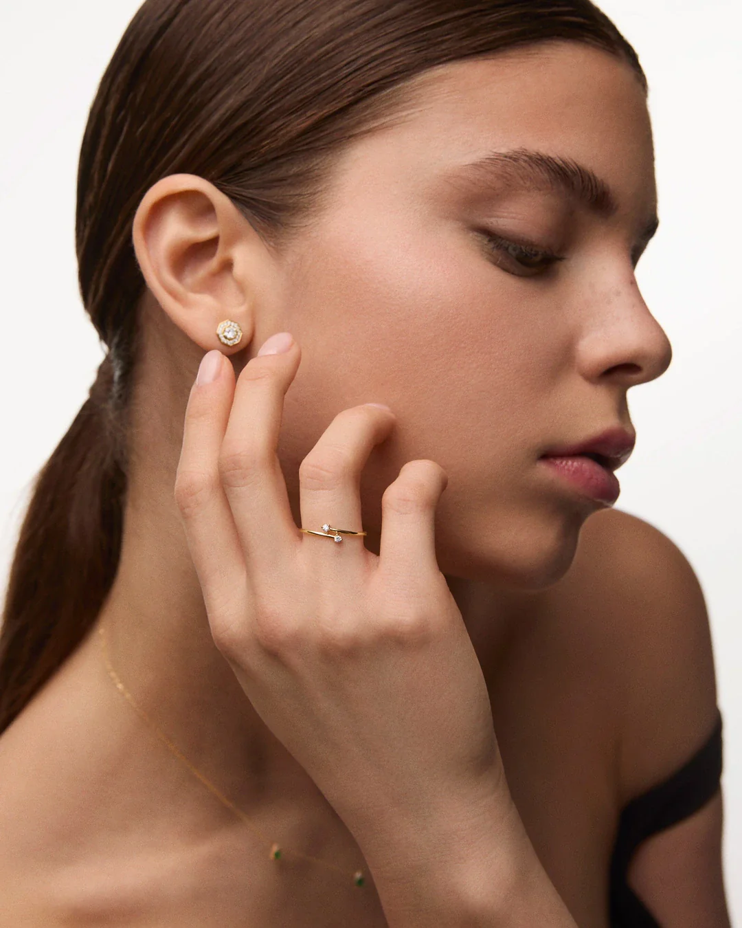 Sortija Juno de Diamantes en Oro Amarillo de 18 Kt - Image 2