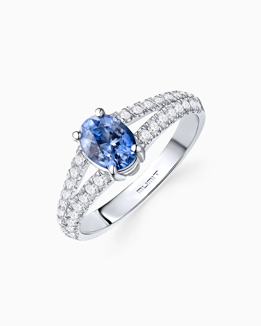Sortija Light of Ceylon de Zafiro y Diamantes en Oro Blanco de 18 Kt - Image 3