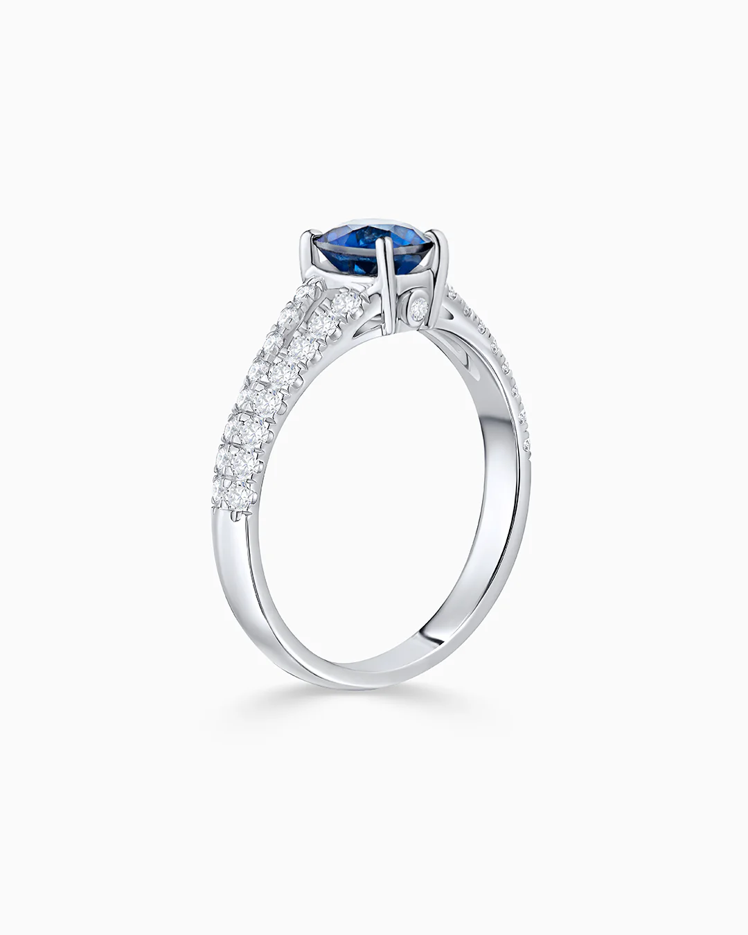 Sortija Light of Ceylon de Zafiro y Diamantes en Oro Blanco de 18 Kt - Image 5