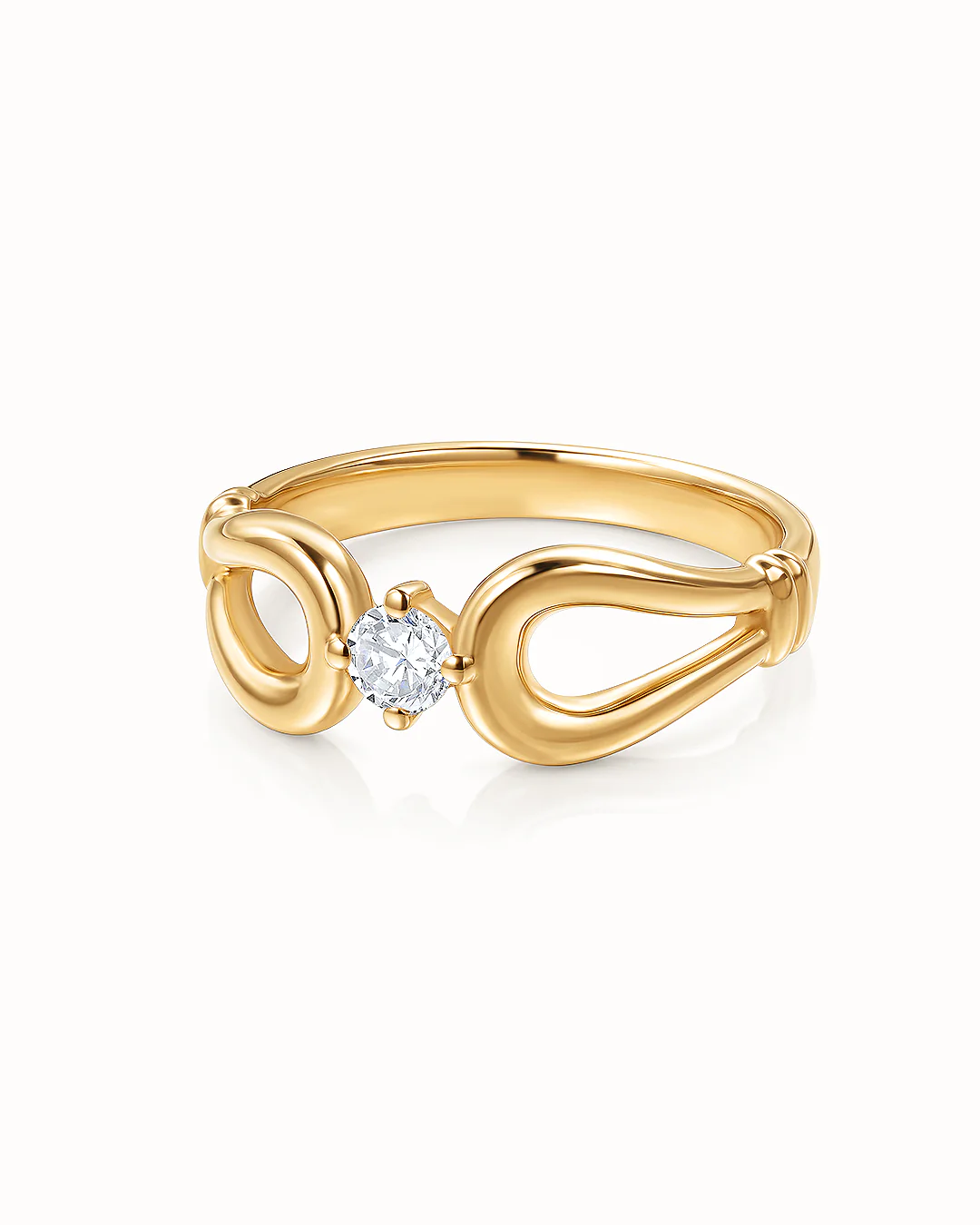 Sortija Liora Nudo de Diamante en Oro Amarillo de 18 kt - Image 4