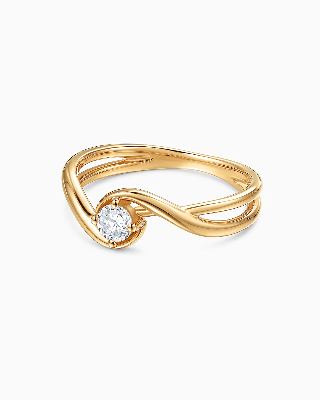 Sortija Liora Onda de Diamante en Oro Amarillo de 18 kt - Image 4