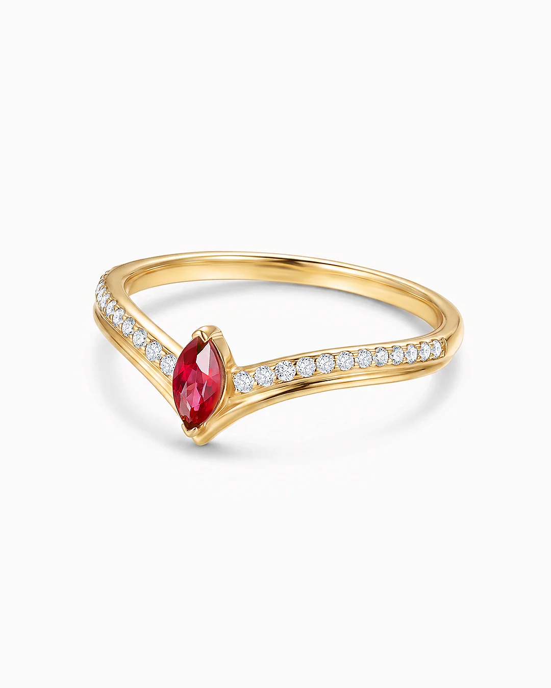 Sortija Liora Viva de Rubí y Diamantes en Oro Amarillo de 18 kt - Image 4