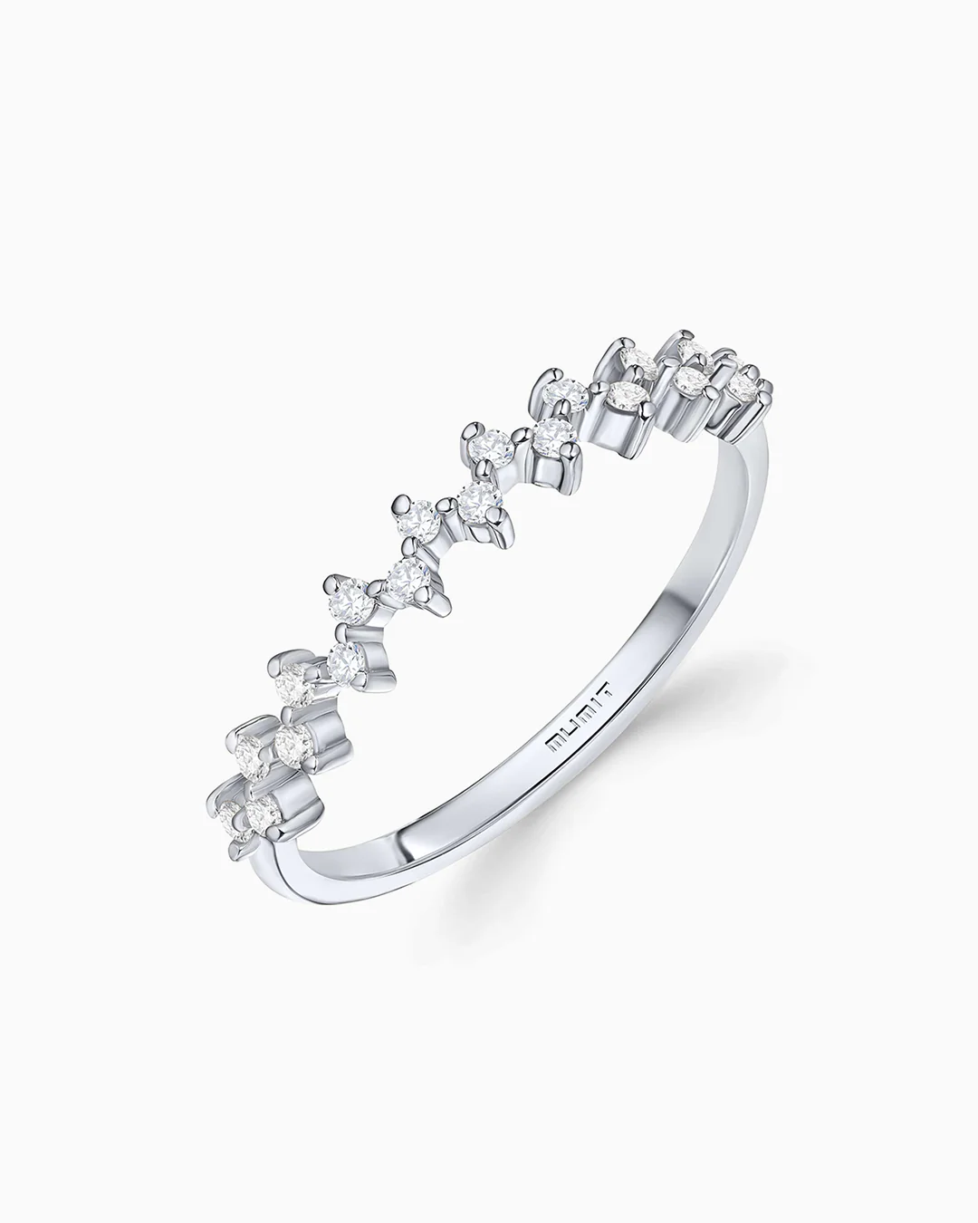 Sortija Liv de Diamantes en Oro Blanco de 18 Kt