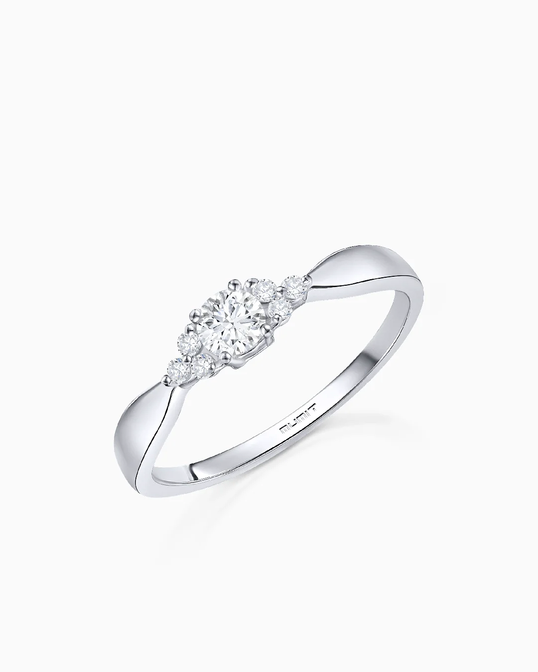 Sortija Lyra de Diamantes 0,26 Cts. en Oro Blanco de 18 Kt - Image 3