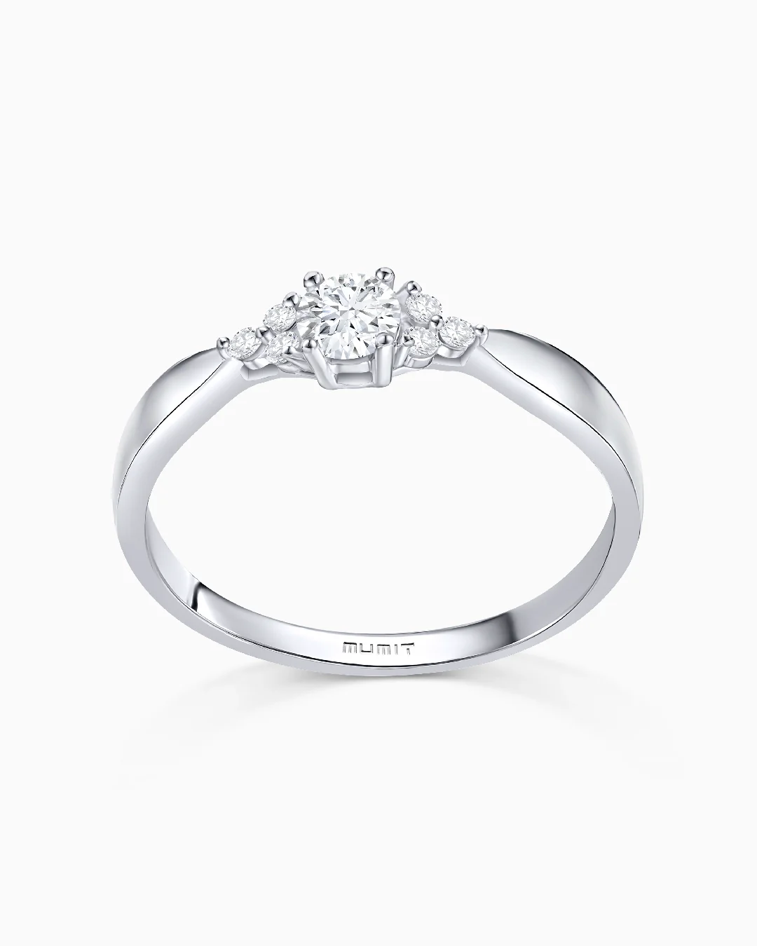 Sortija Lyra de Diamantes 0,26 Cts. en Oro Blanco de 18 Kt - Image 4