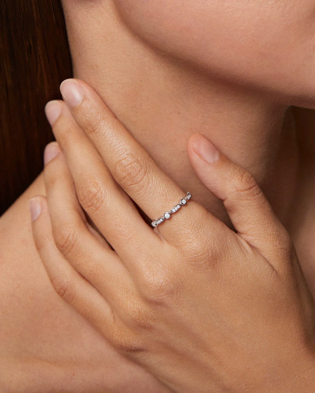 Sortija Marion de Diamantes en Oro Blanco de 18 Kt - Image 2