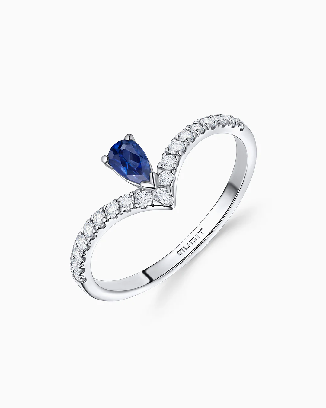Sortija Mia de Zafiro y Diamantes en Oro Blanco de 18 Kt - Image 4