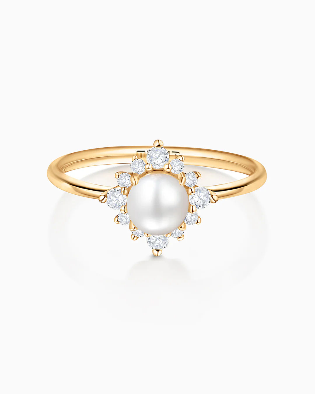 Sortija Midnight Holly de Perla y Diamantes en Oro Amarillo de 18 Kt - Image 4