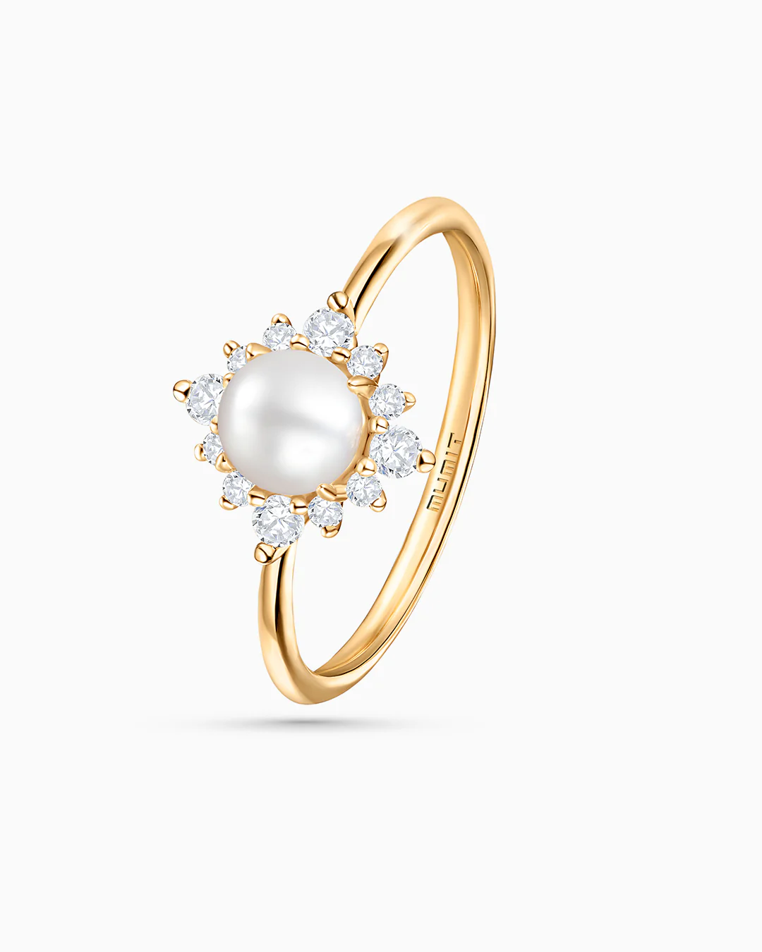 Sortija Midnight Holly de Perla y Diamantes en Oro Amarillo de 18 Kt - Image 6