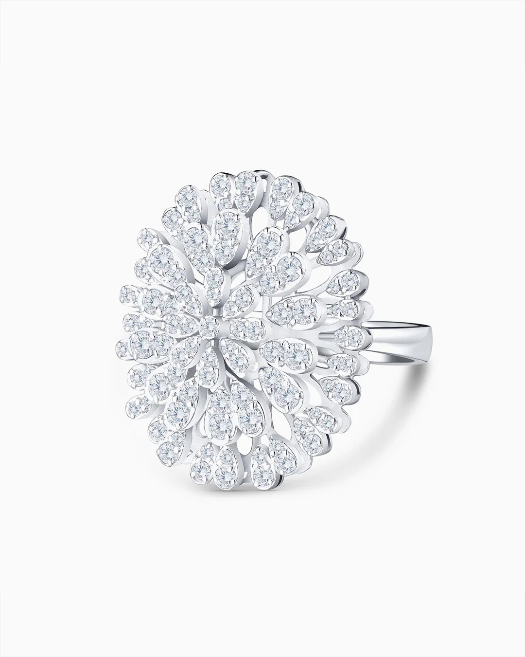 Sortija Nala de Diamantes en Oro Blanco de 18 Kt