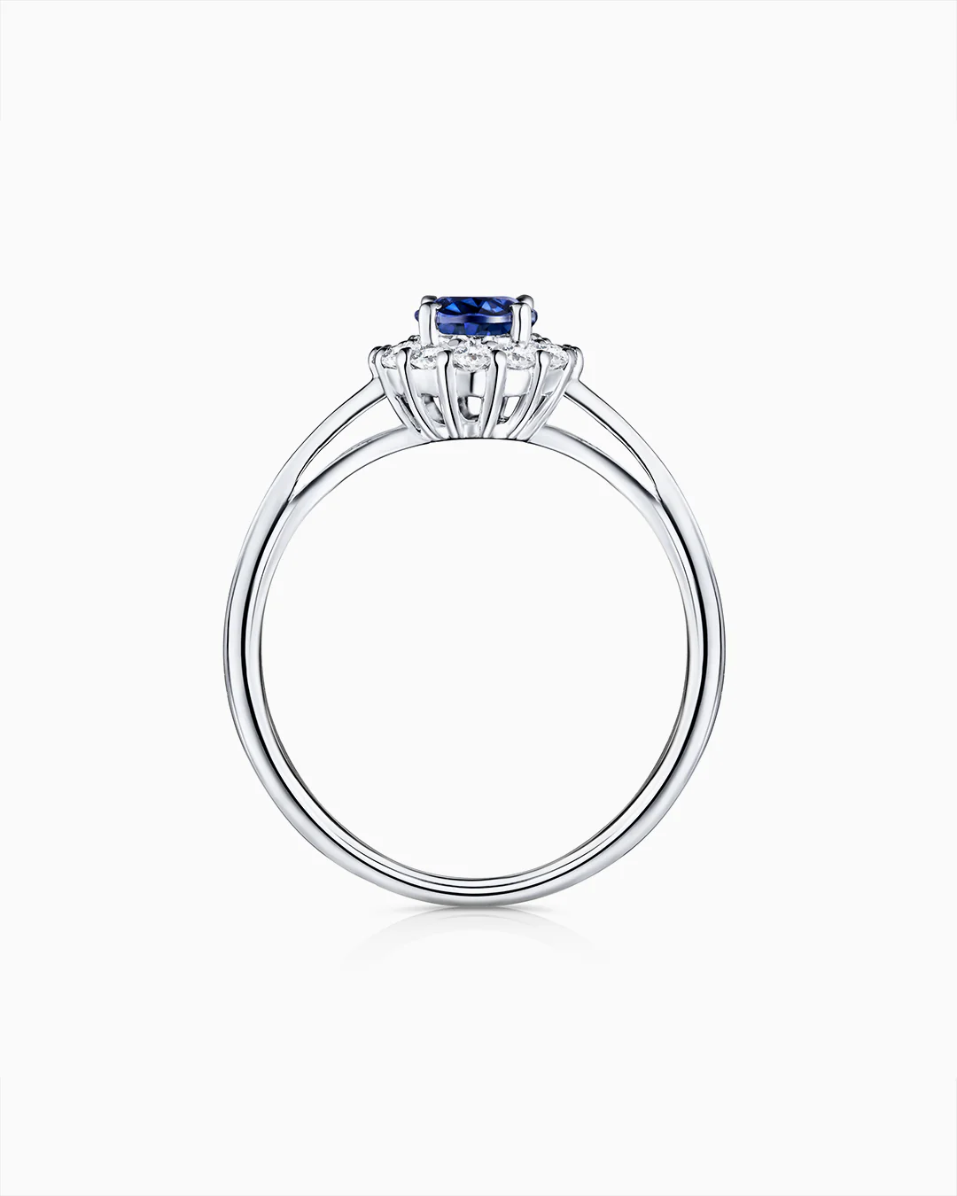 Sortija Nicole de Zafiro y Diamantes en Oro Blanco de 18 Kt - Image 6
