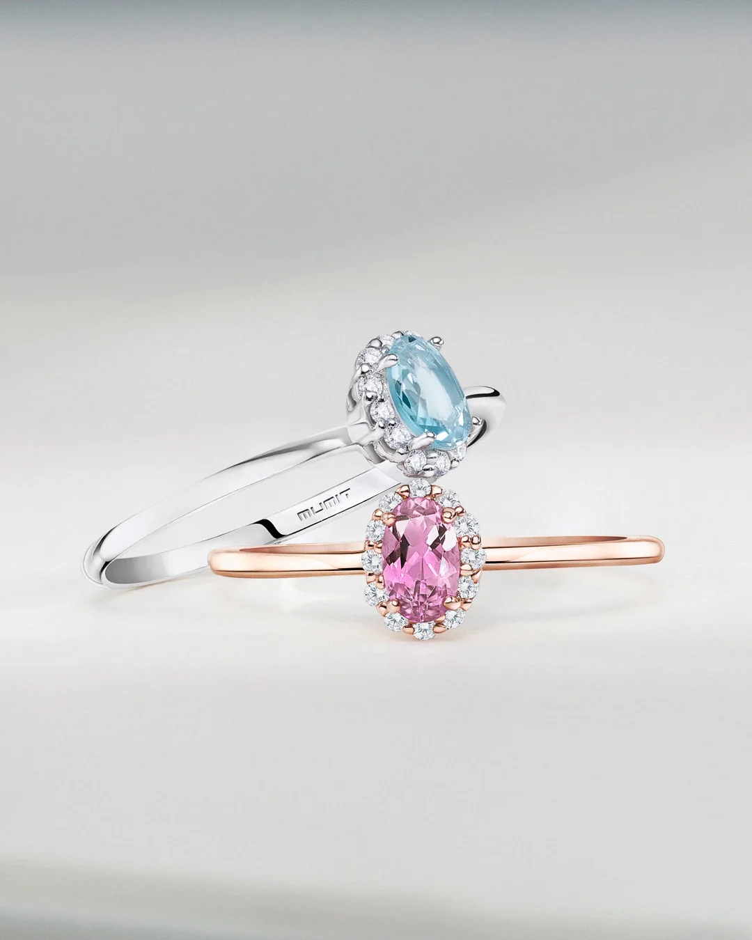 Sortija Nina de Aguamarina y Diamantes en Oro Blanco de 18 Kt - Image 4