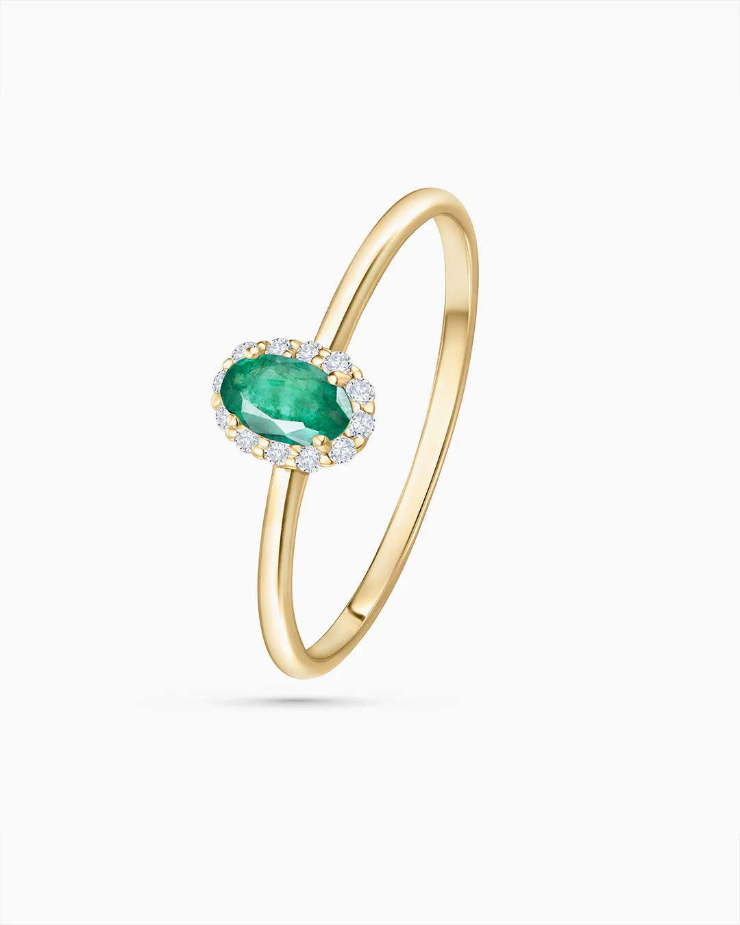 Sortija Nina de Esmeralda y Diamantes en Oro Amarillo de 18 Kt - Image 4