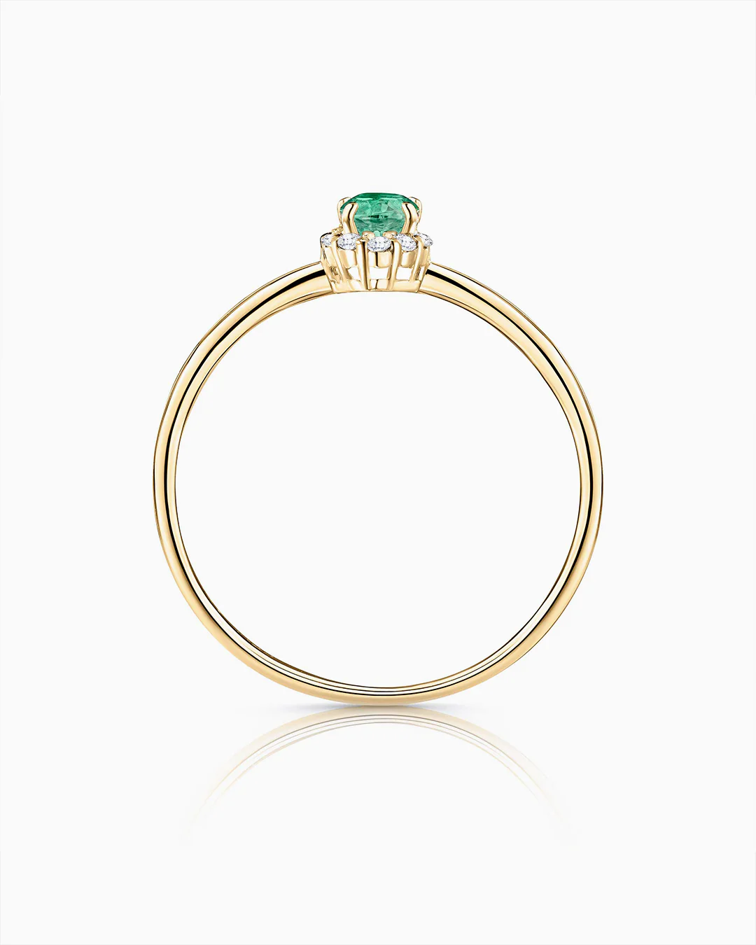 Sortija Nina de Esmeralda y Diamantes en Oro Amarillo de 18 Kt - Image 5