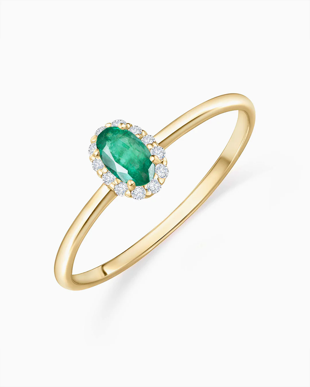 Sortija Nina de Esmeralda y Diamantes en Oro Amarillo de 18 Kt - Image 6