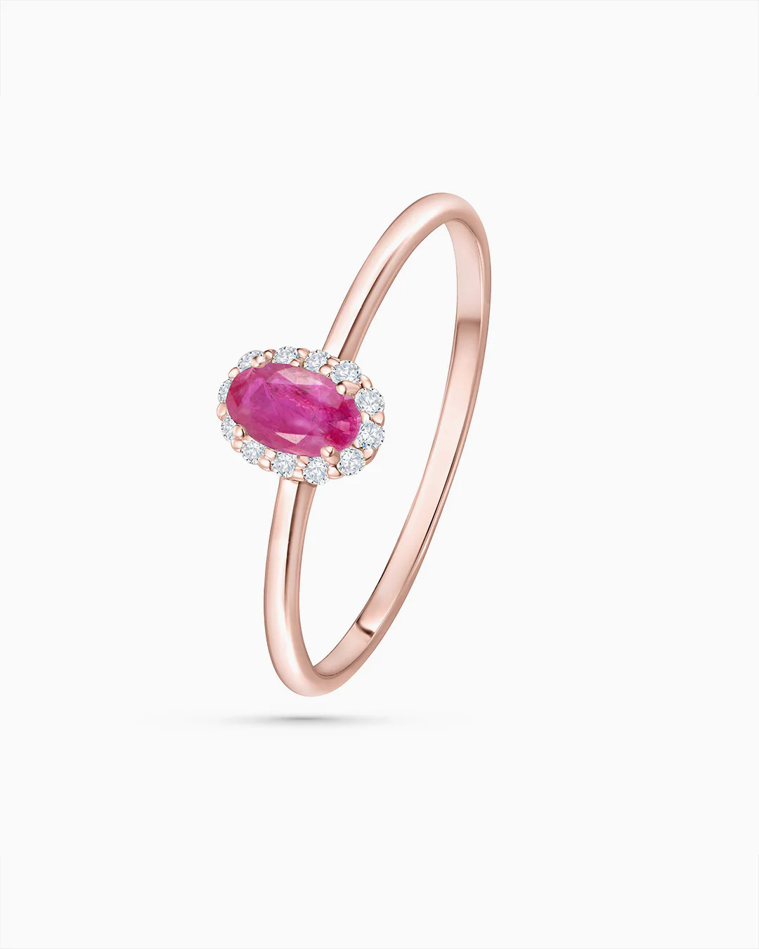 Sortija Nina de Rubí y Diamantes en Oro Rosa de 18 Kt - Image 4