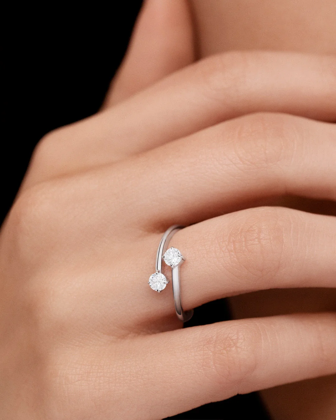 Sortija Paris & Helen de Diamantes 0,40 Cts. en Oro Blanco de 18 Kt - Image 2