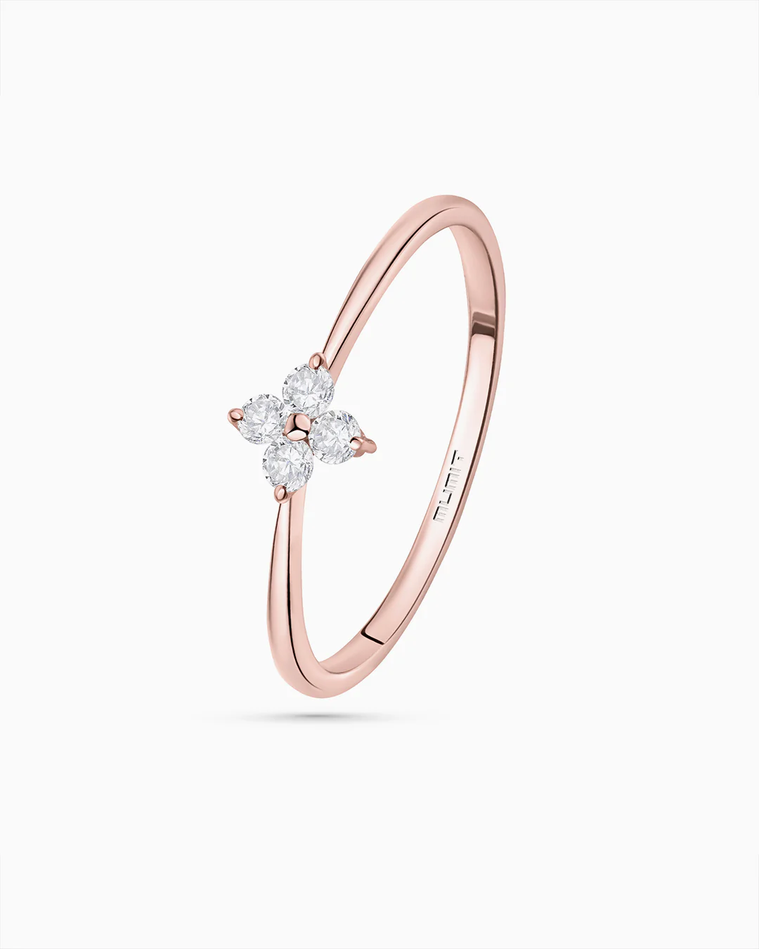 Sortija Petite Diamonds Cross en Oro Rosa de 18 Kt - Image 4