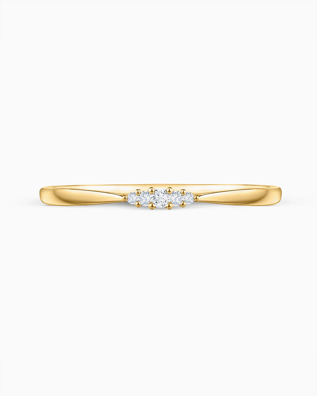 Sortija Petite Diamonds Wave en Oro Amarillo de 18 Kt - Image 4
