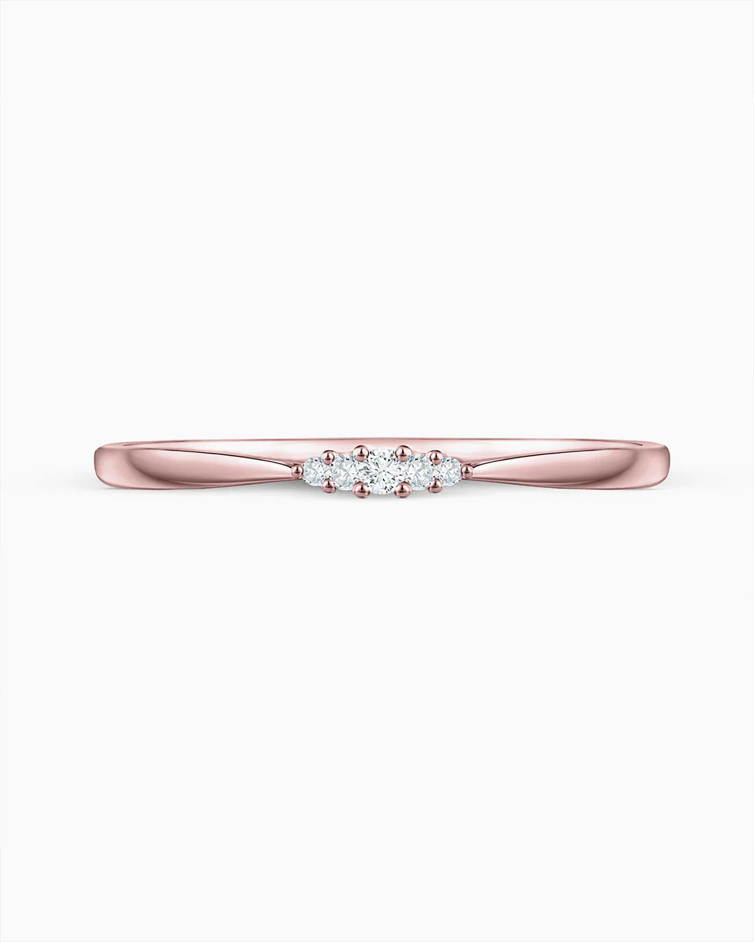 Sortija Petite Diamonds Wave en Oro Rosa de 18 Kt - Image 6