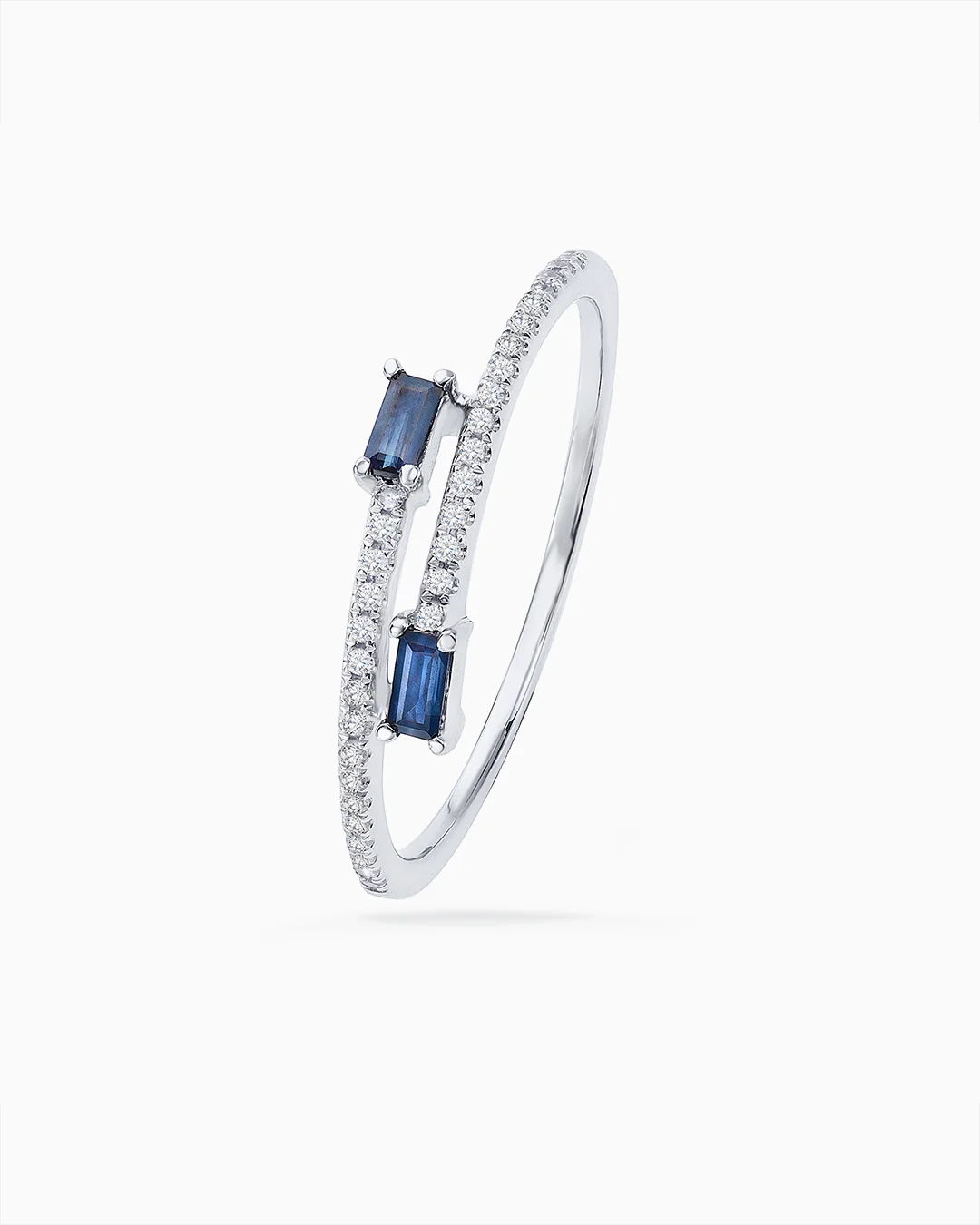 Sortija Petite Diamonds You & I Zafiros Diamantes Oro Blanco 18 Kt - Image 3
