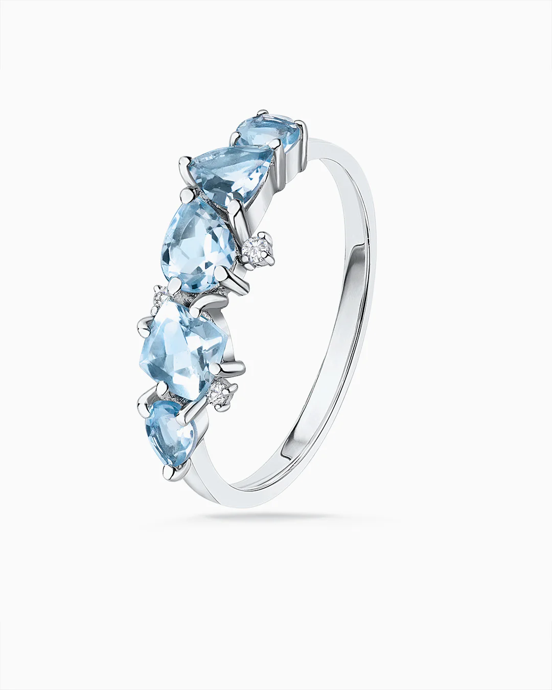 Sortija Radiant de Aguamarina y Diamantes en Oro Blanco de 18 Kt - Image 3