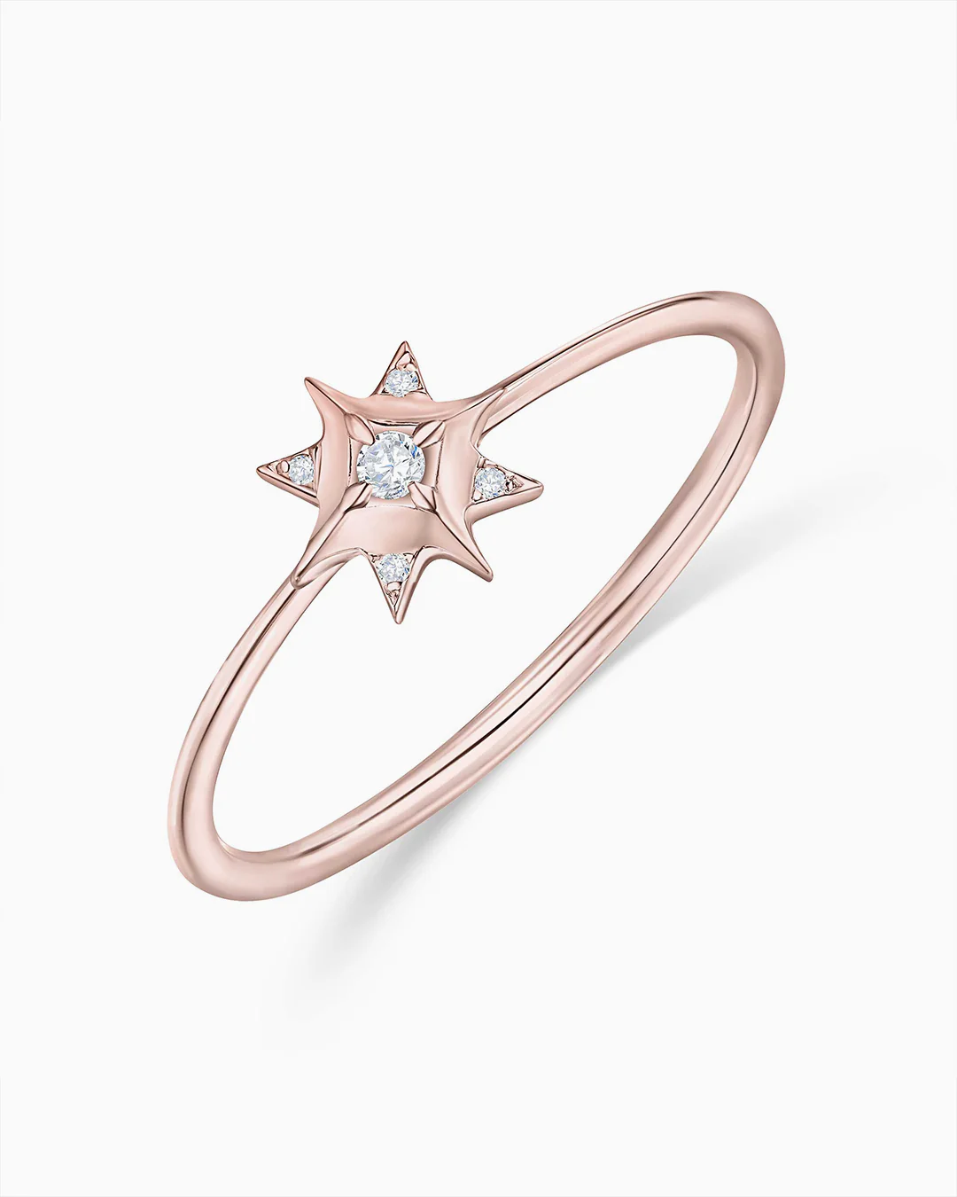 Sortija Rosa de los Vientos Mimosa en Oro Rosa de 18 Kt
