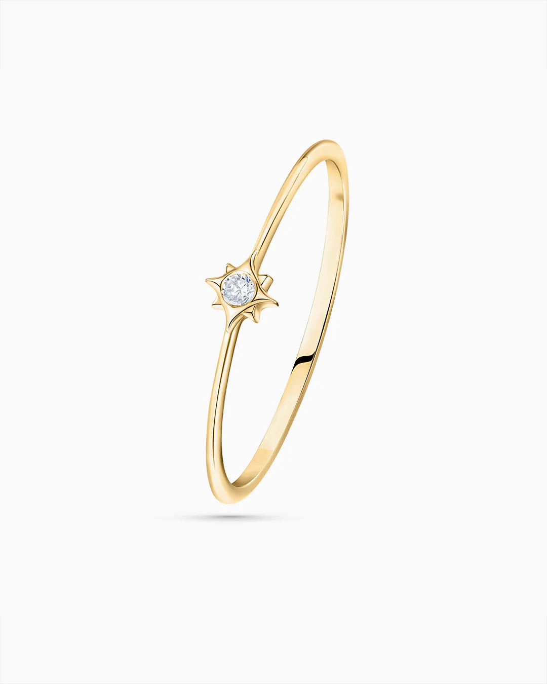 Sortija Rosa de los Vientos Petit de Diamante en Oro Amarillo de 18 Kt - Image 3