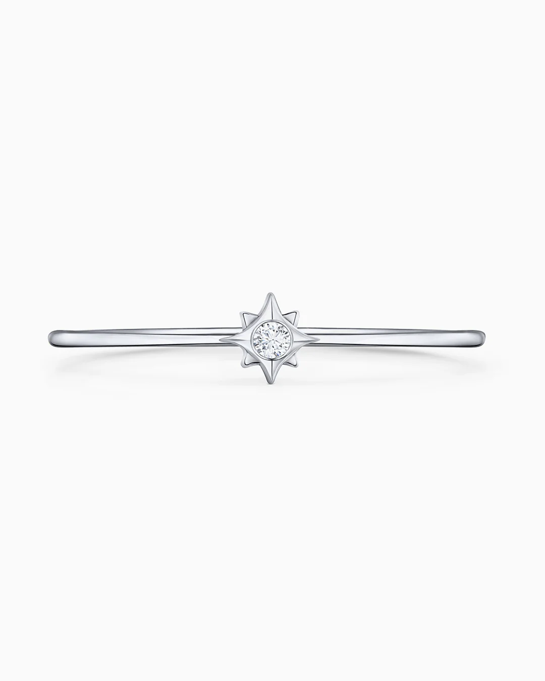 Sortija Rosa de los Vientos Petit de Diamante en Oro Blanco de 18 Kt - Image 6