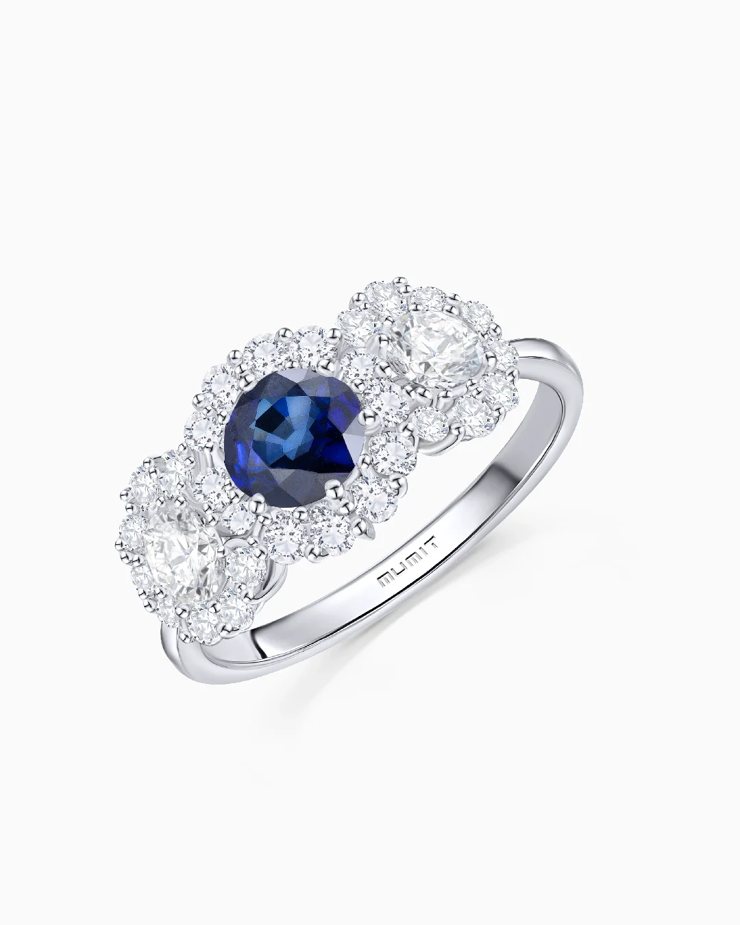 Sortija Rose Nerissa de Zafiro y Diamantes en Oro Blanco de 18 Kt - Image 4