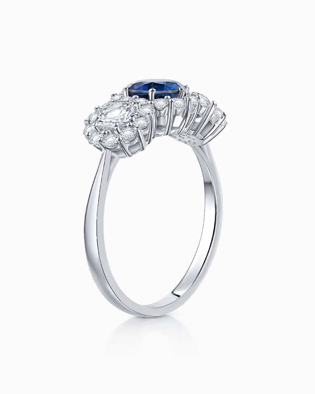 Sortija Rose Nerissa de Zafiro y Diamantes en Oro Blanco de 18 Kt - Image 6