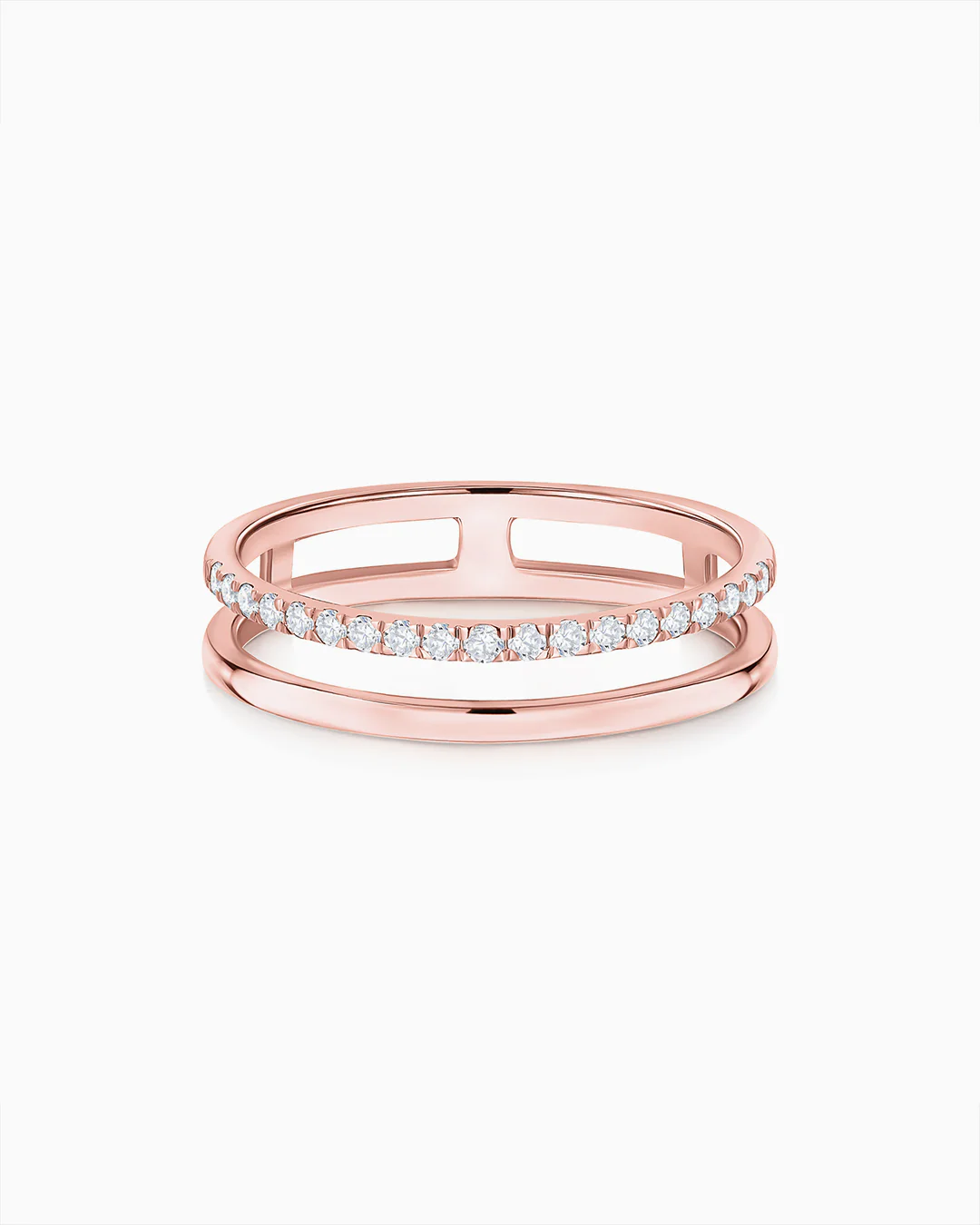 Sortija Selene de Diamantes en Oro Rosa de 18 Kt