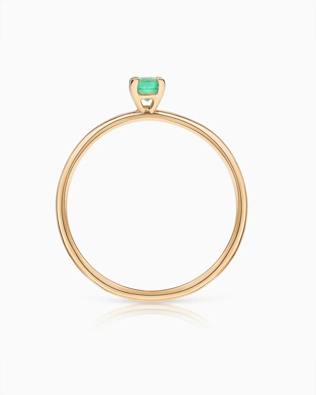 Sortija Slim B. de Esmeralda en Oro Amarillo de 18 Kt - Image 4
