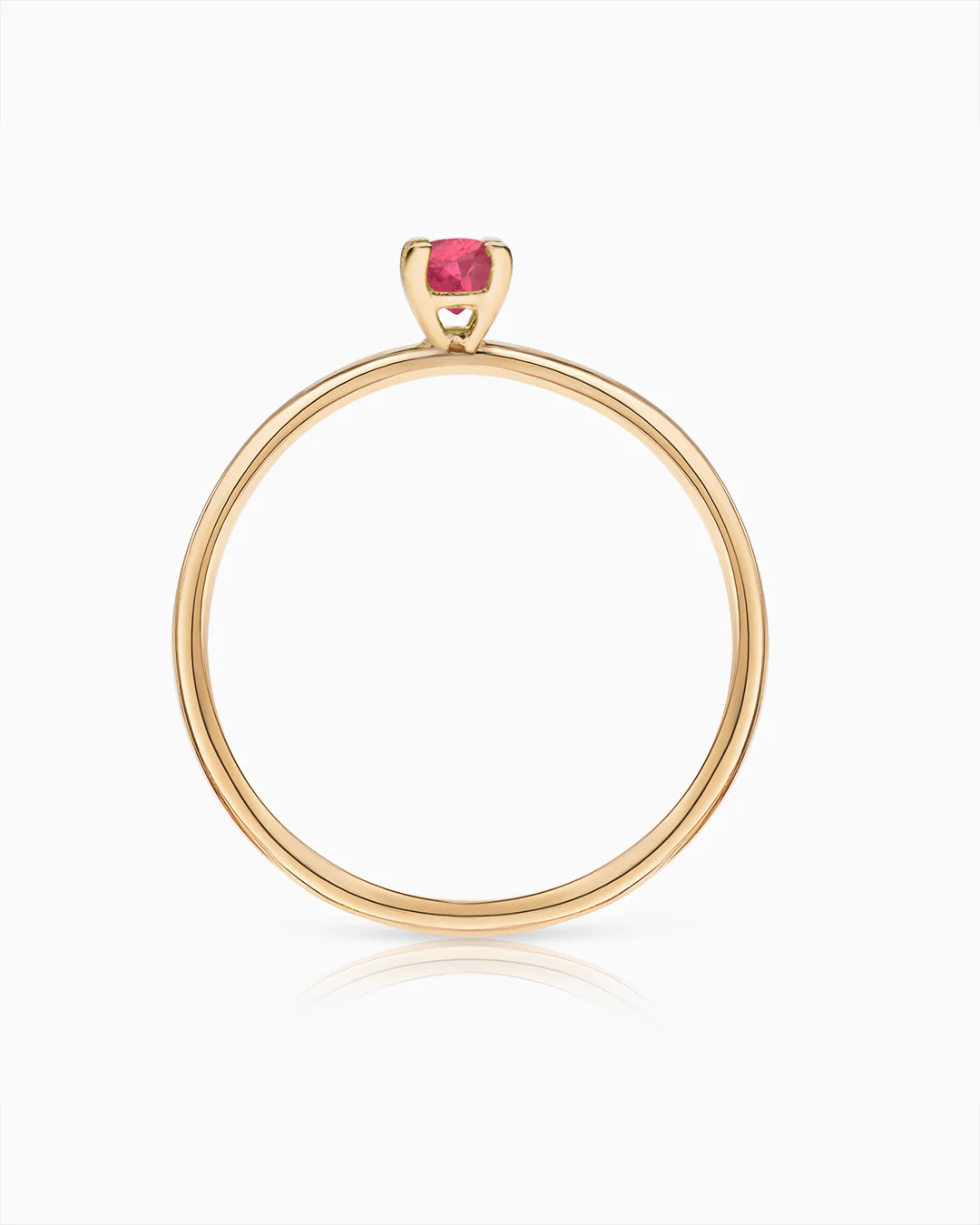 Sortija Slim B. de Rubí en Oro Amarillo de 18 Kt - Image 3