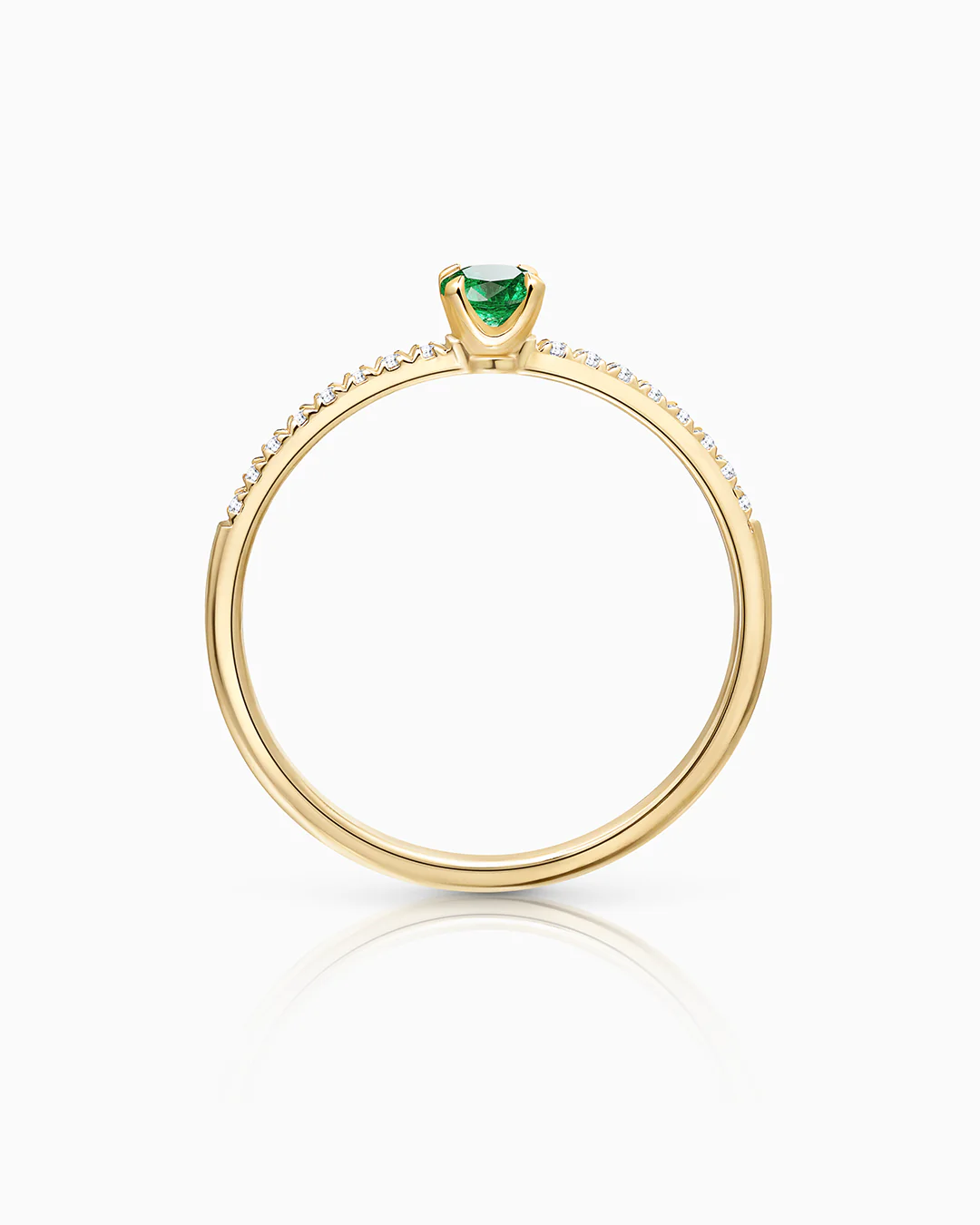 Sortija Sylvie de Esmeralda y Diamantes en Oro Amarillo de 18 Kt - Image 4