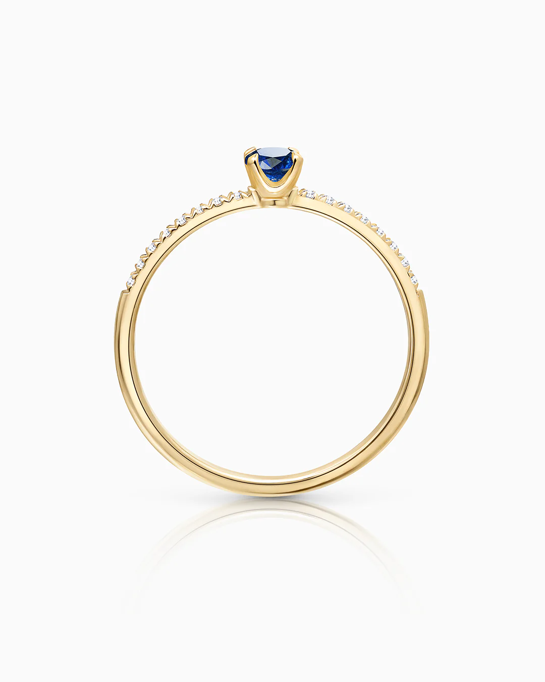 Sortija Sylvie de Zafiro y Diamantes en Oro Amarillo de 18 Kt - Image 4