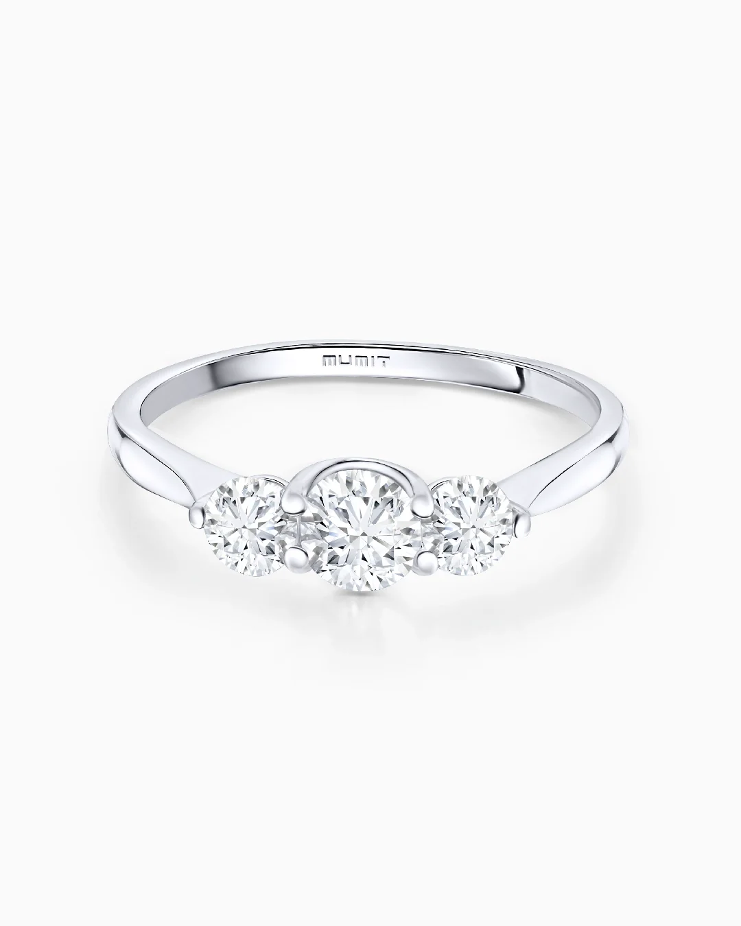 Sortija Tressa de Diamantes 0,80 Cts. en Oro Blanco de 18 Kt