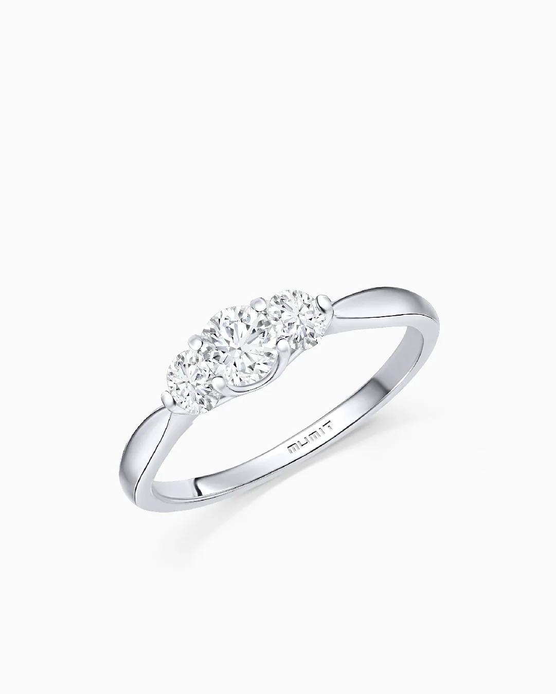 Sortija Tressa de Diamantes 0,80 Cts. en Oro Blanco de 18 Kt - Image 4