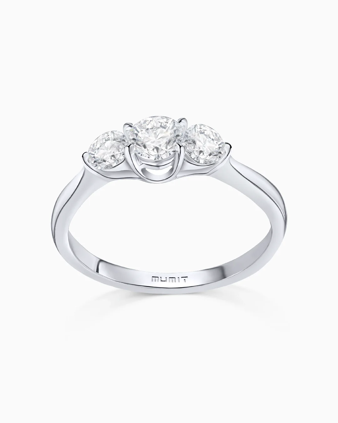 Sortija Tressa de Diamantes 0,80 Cts. en Oro Blanco de 18 Kt - Image 5