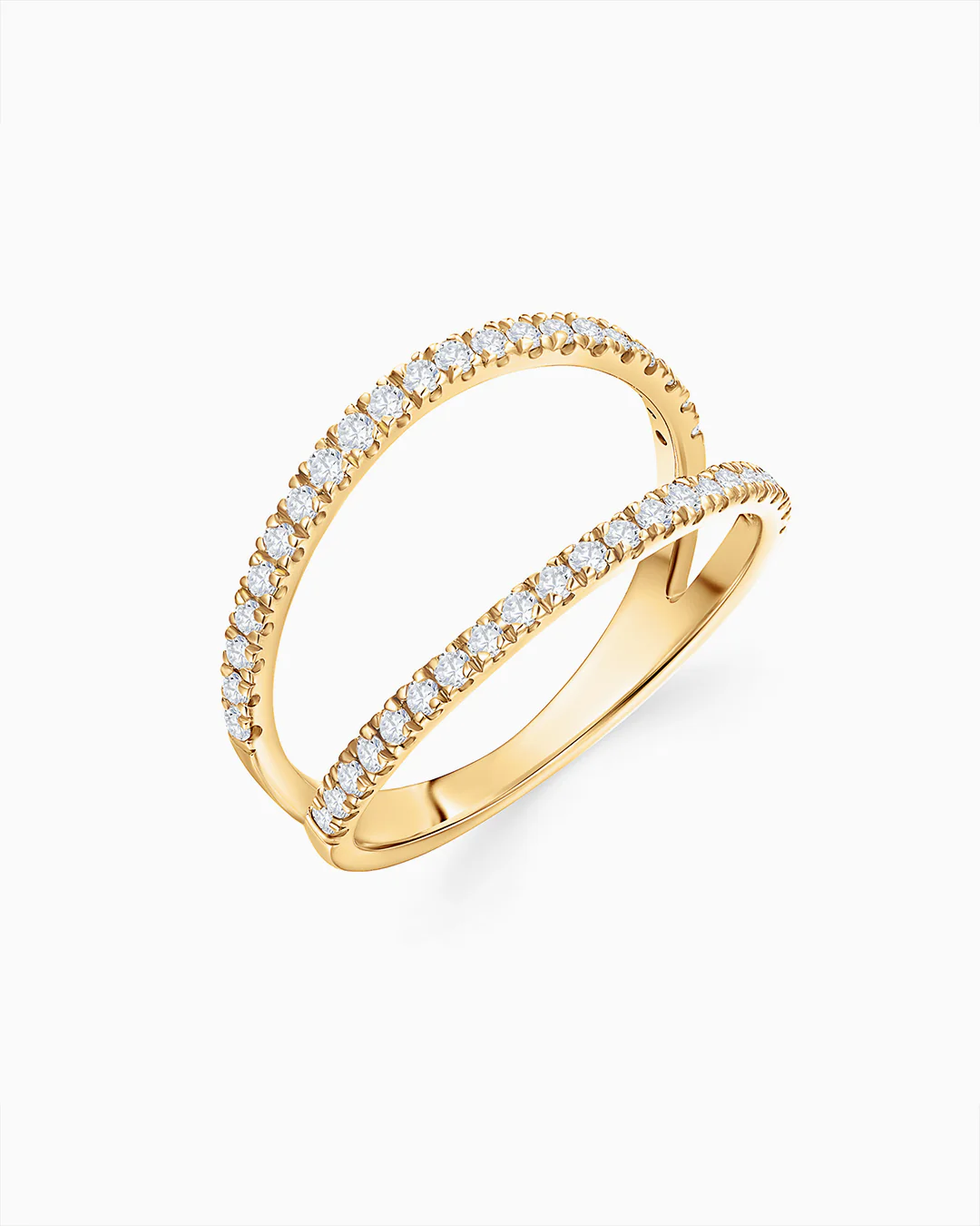 Sortija Twin Diamonds en Oro Amarillo de 18 Kt