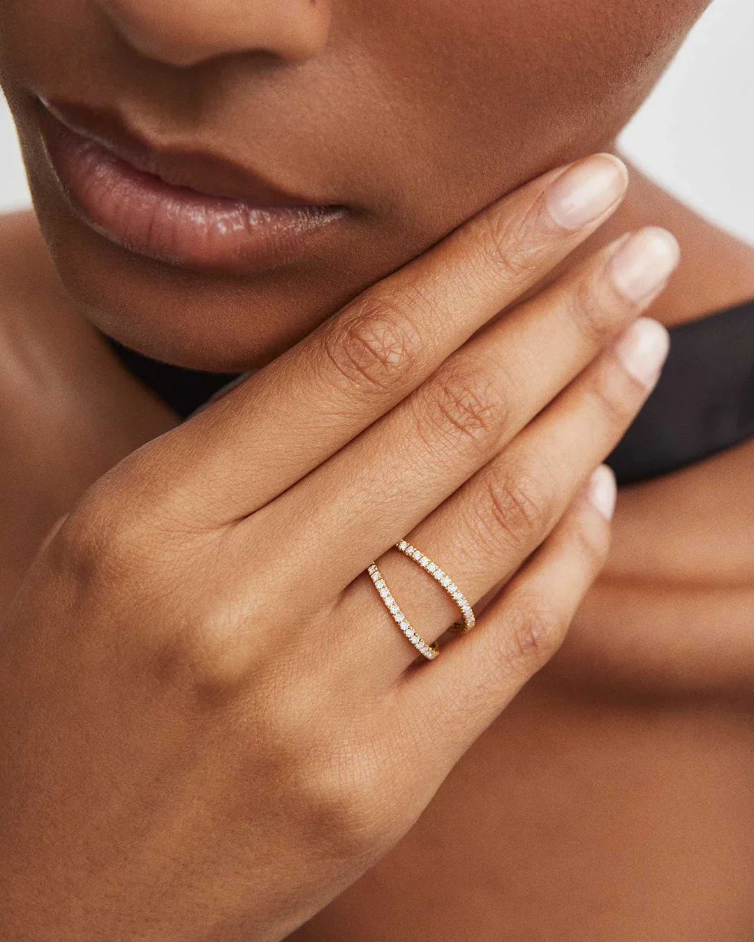 Sortija Twin Diamonds en Oro Amarillo de 18 Kt - Image 2