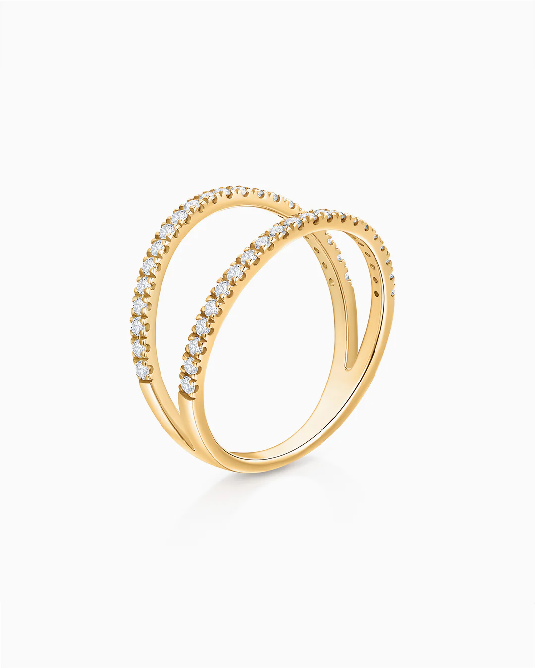 Sortija Twin Diamonds en Oro Amarillo de 18 Kt - Image 4