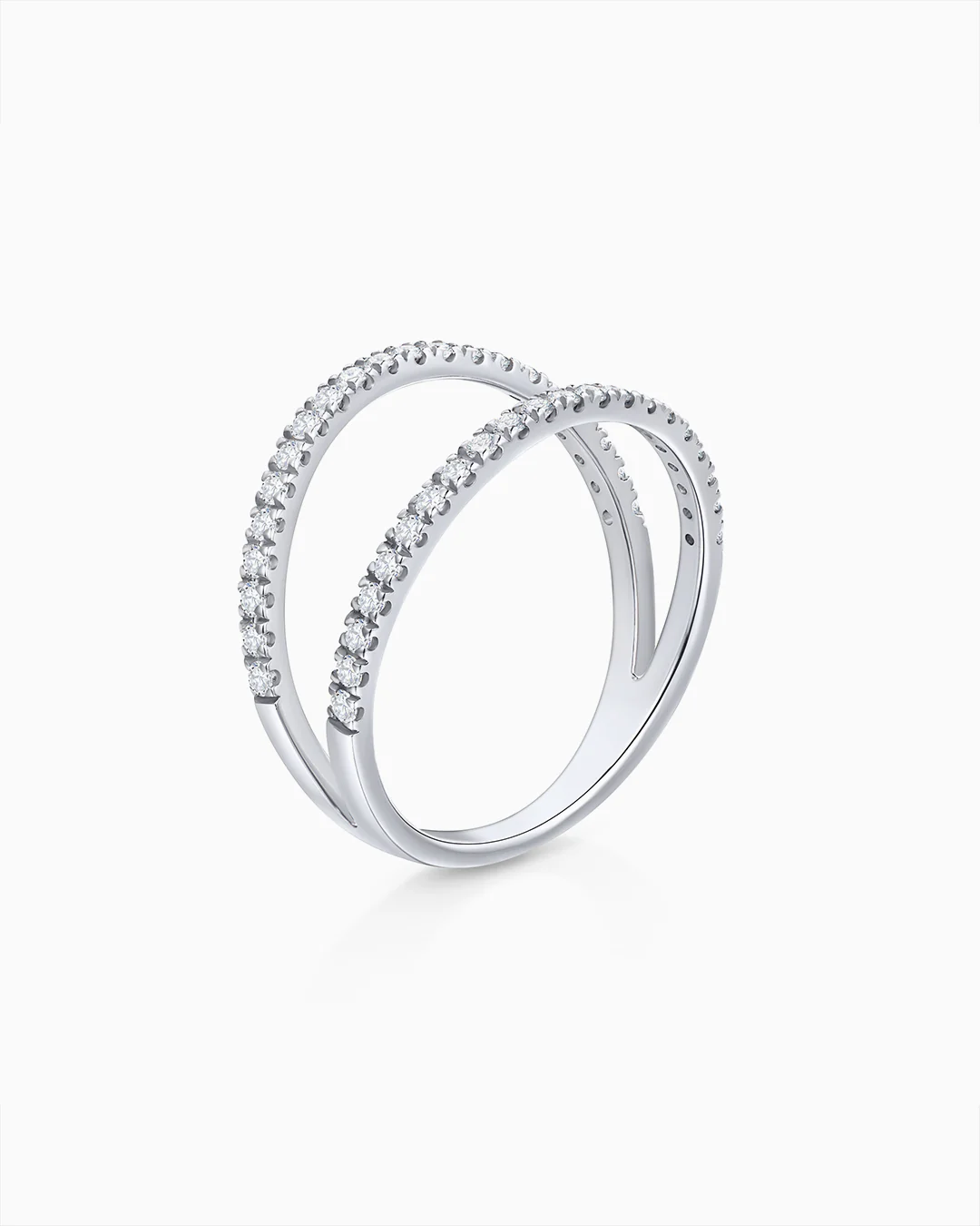 Sortija Twin Diamonds en Oro Blanco de 18 Kt - Image 4