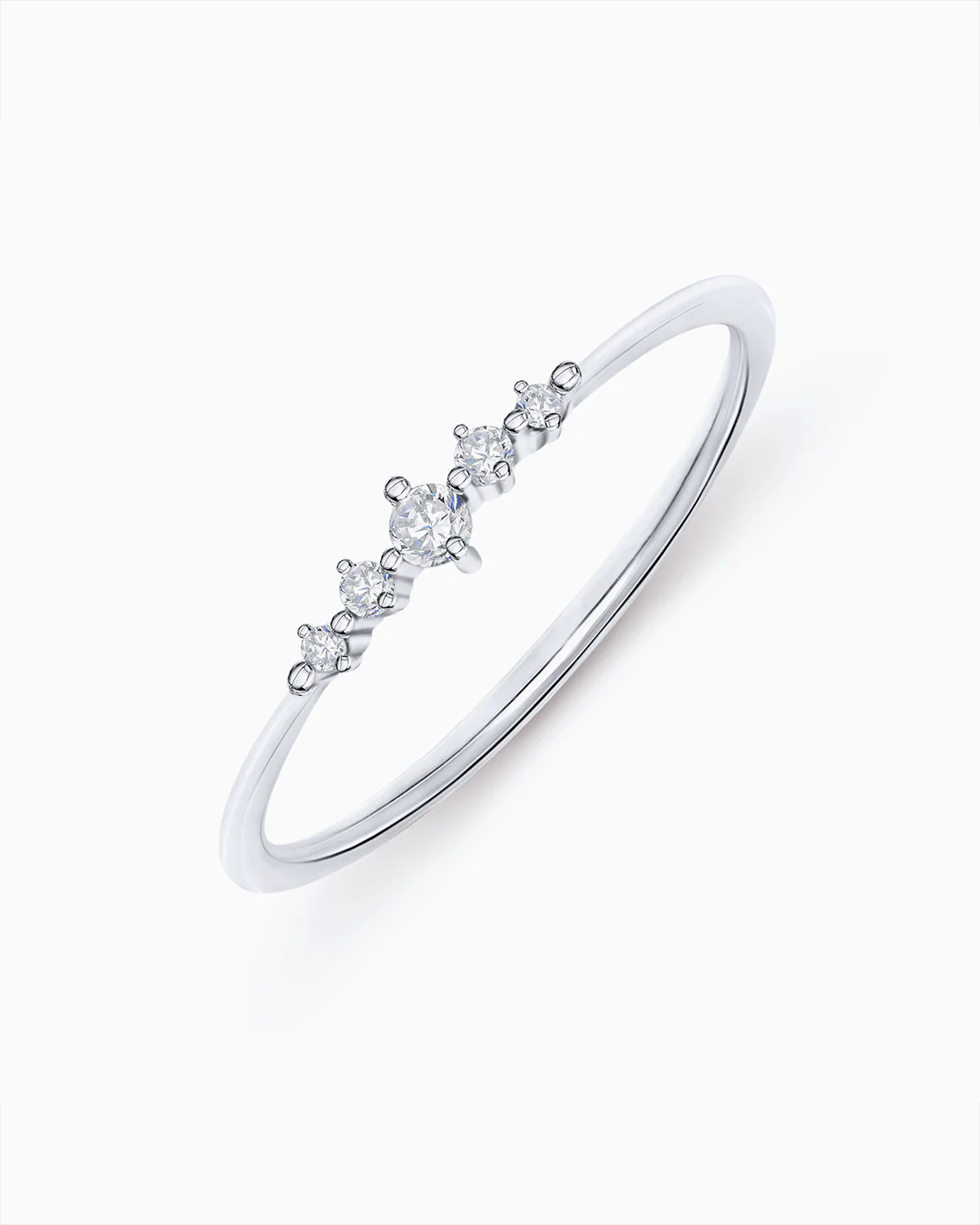 Sortija Valerie de Diamantes en Oro Blanco de 18 Kt