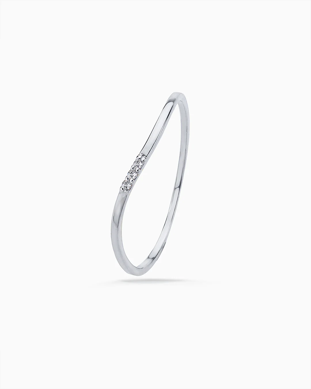 Sortija Wave de Diamantes en Oro Blanco de 18 Kt - Image 4