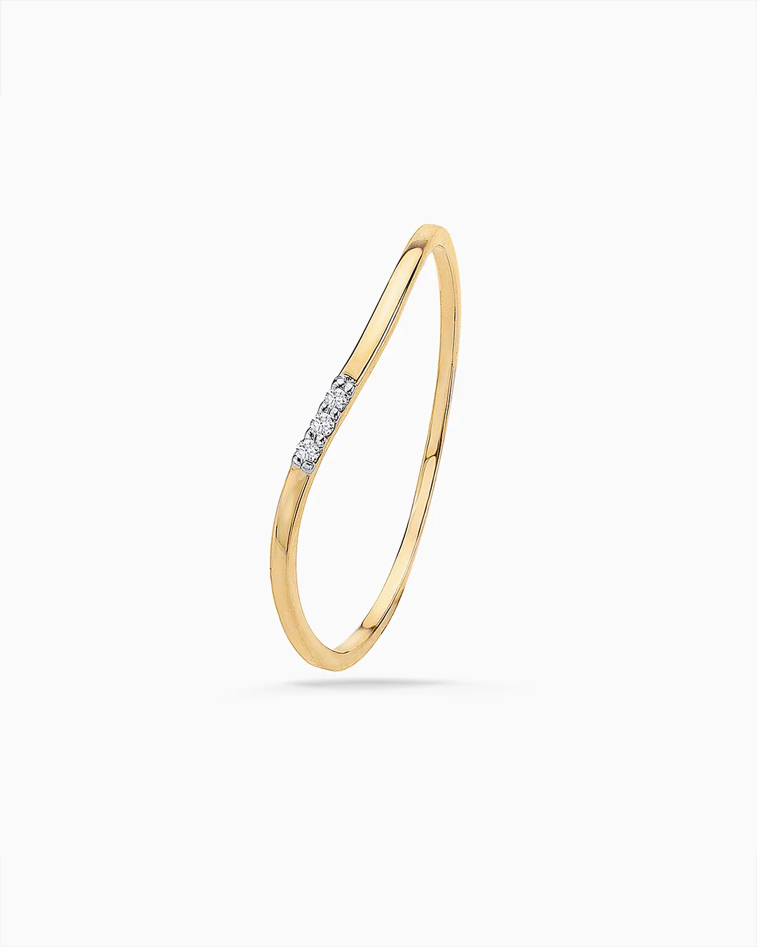 Sortija Wave de Diamantes en Oro Amarillo de 18 Kt - Image 4