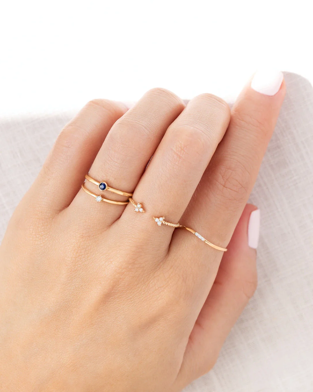 Sortija Wave de Diamantes en Oro Amarillo de 18 Kt - Image 6