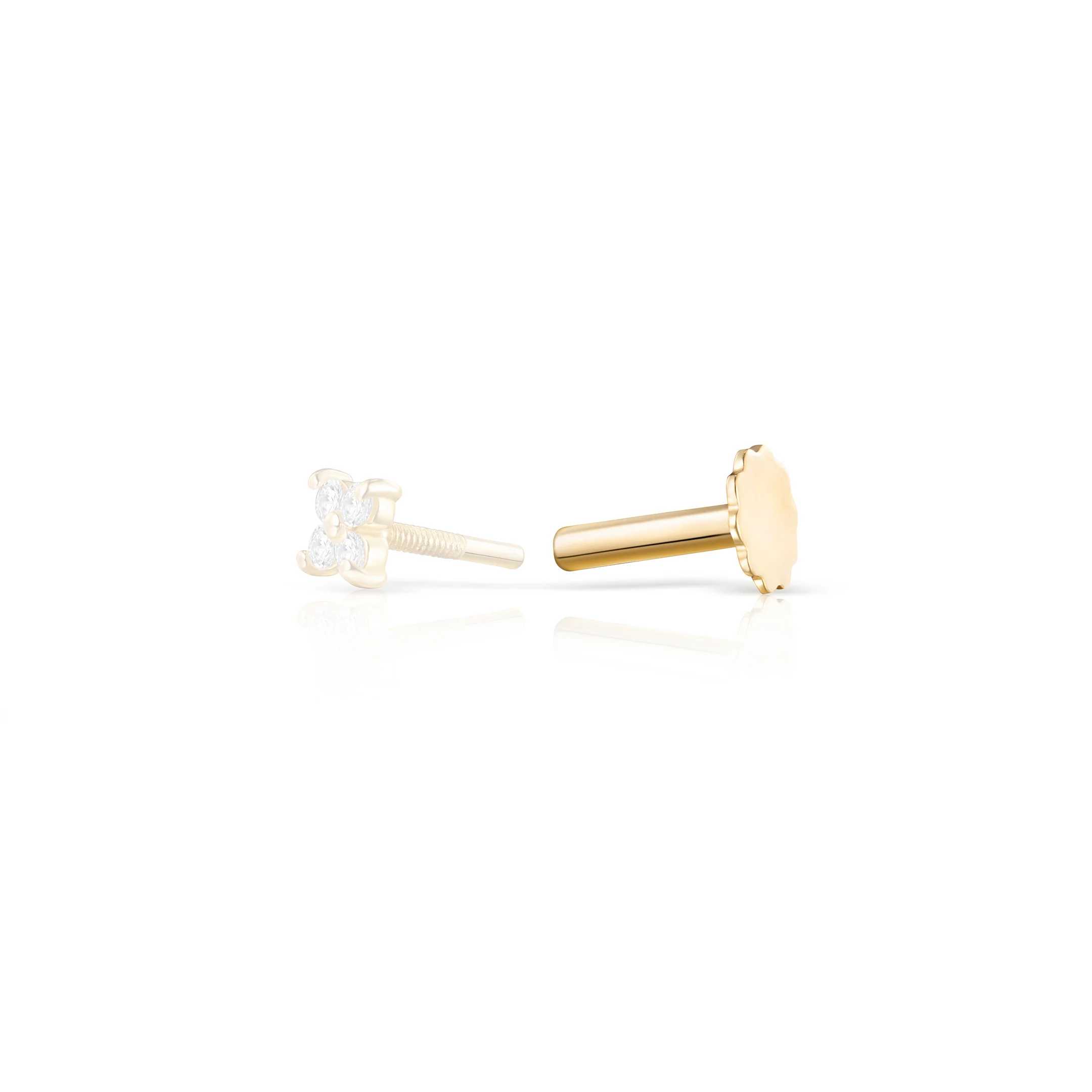 Tuerca Tragus Mumit en Oro Amarillo de 18 Kt - Image 3