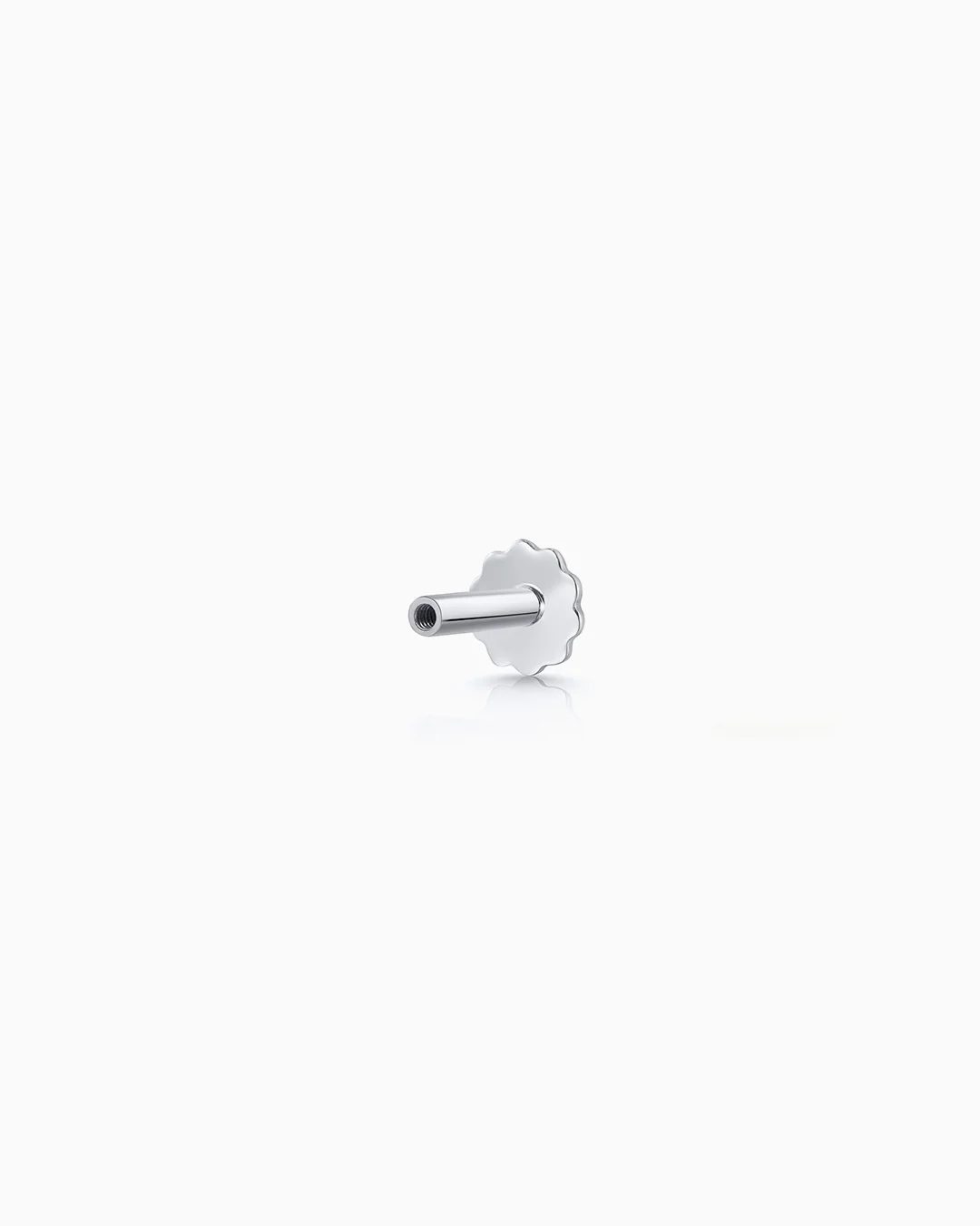 Tuerca Tragus Mumit en Oro Blanco de 18 Kt